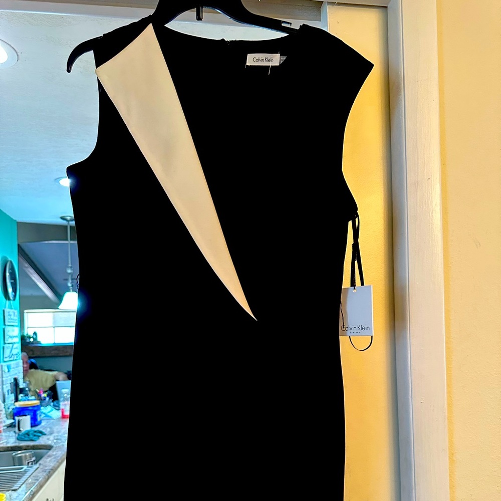 NEW Calvin Klein dress, black and white. Woman’s size 14.
